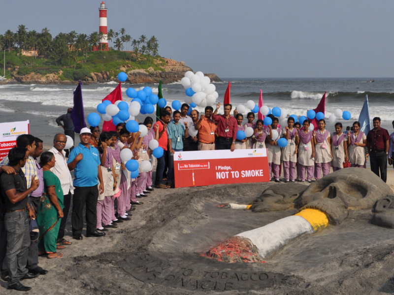 World No Tobacco Day 2015 observed at Kovalam Beach